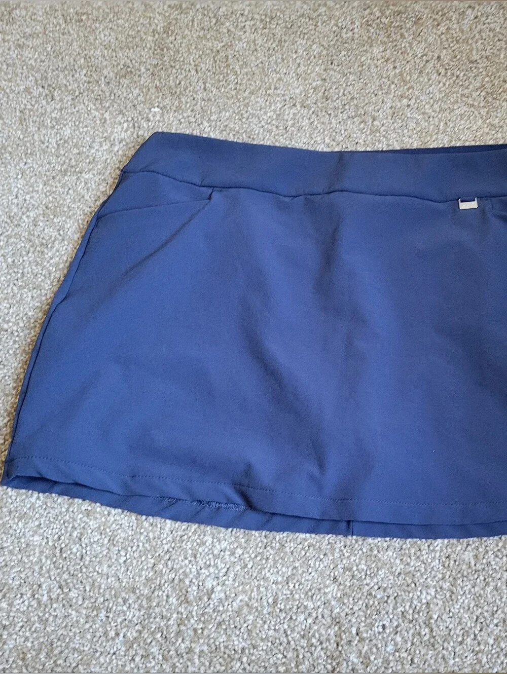 Greg Norman Women's Skort Golf/Tennis Size XL Navy Zippered Pockets Short